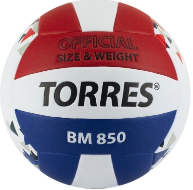 Волейбольный мяч Torres BM850 р.5 V32025 белый-синий-красный