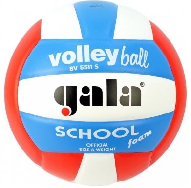 Мяч волейбольный GALA School Foam Colour BV5511S р. 5 белый-голубой-красный