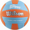 Волейбольный мяч WTH90119XB р.5 Wilson Super Soft Play оранжевый-бирюзовый