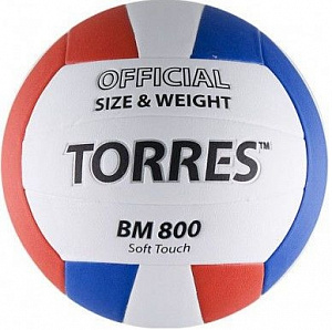 Мяч для волейбола Torres BM800 р.5 белый-синий-красный