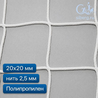 Сетка для ограждения спортивных площадок 20х20 2,5 мм полипропилен